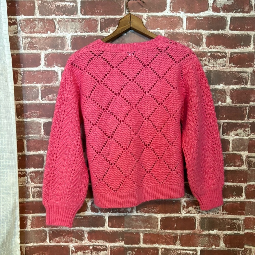 525 America Pink Diamond Knit Women's Sweater - Picture 5 of 5